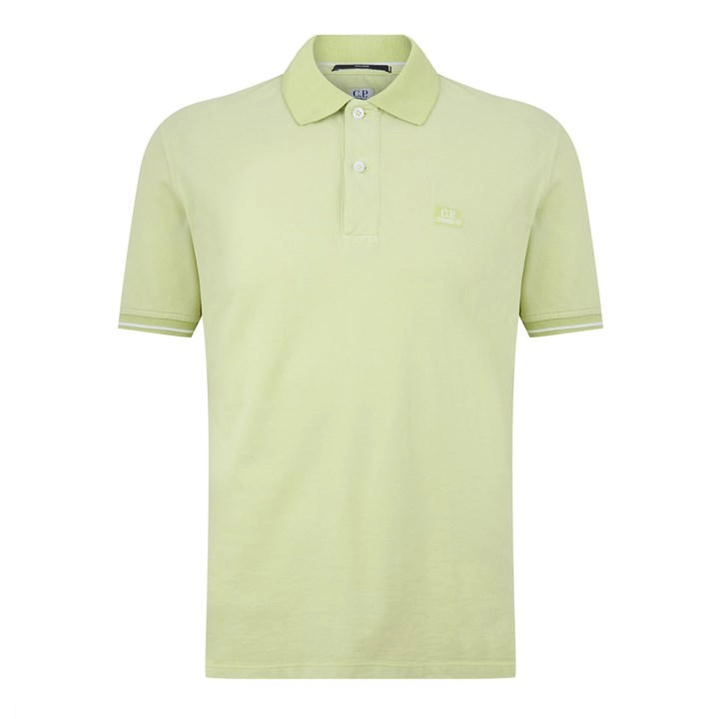 CP Company Tacting Short Sleeve Polo Top - Green